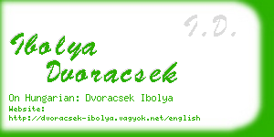 ibolya dvoracsek business card